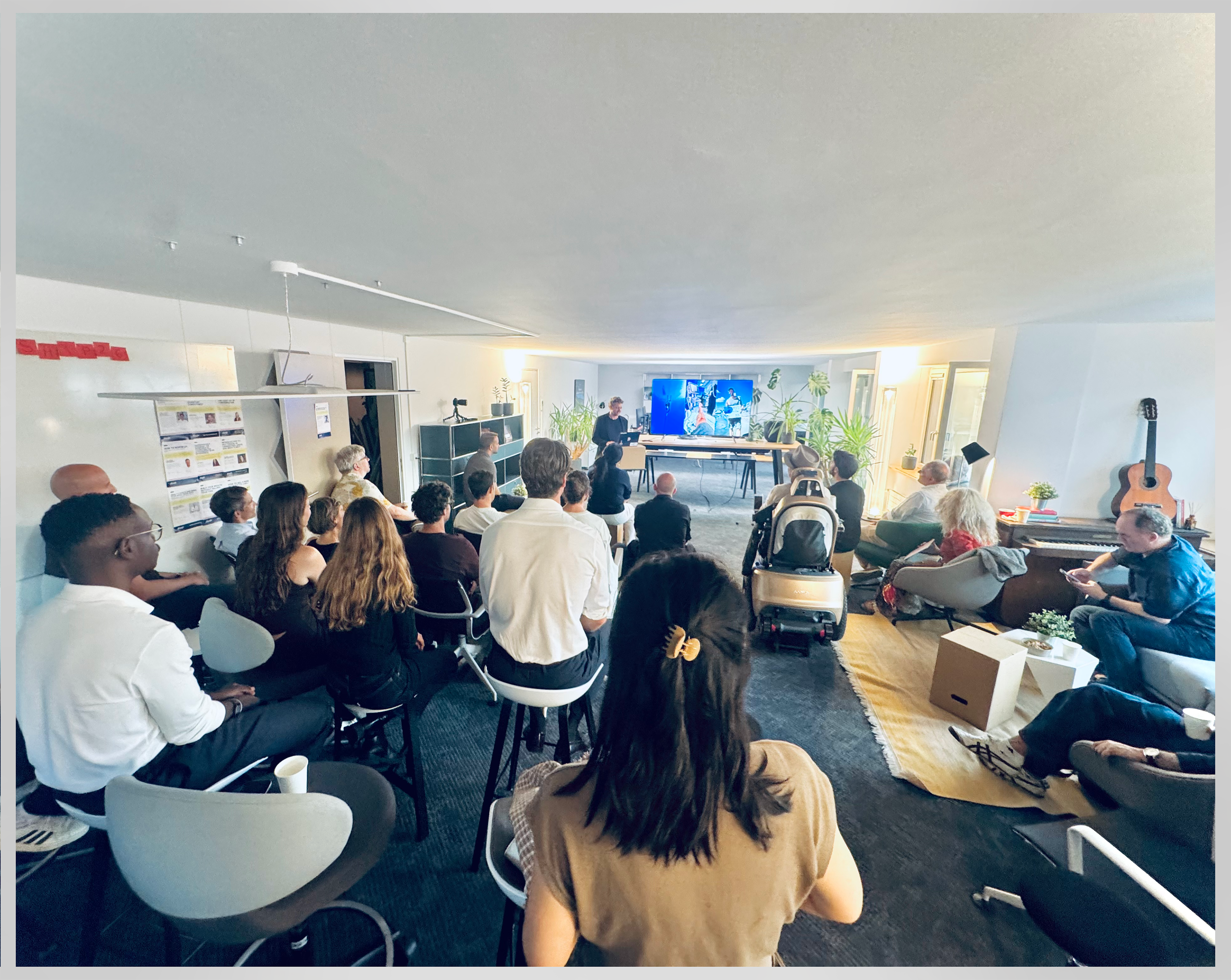 The room at Ship26 during the breathwork session