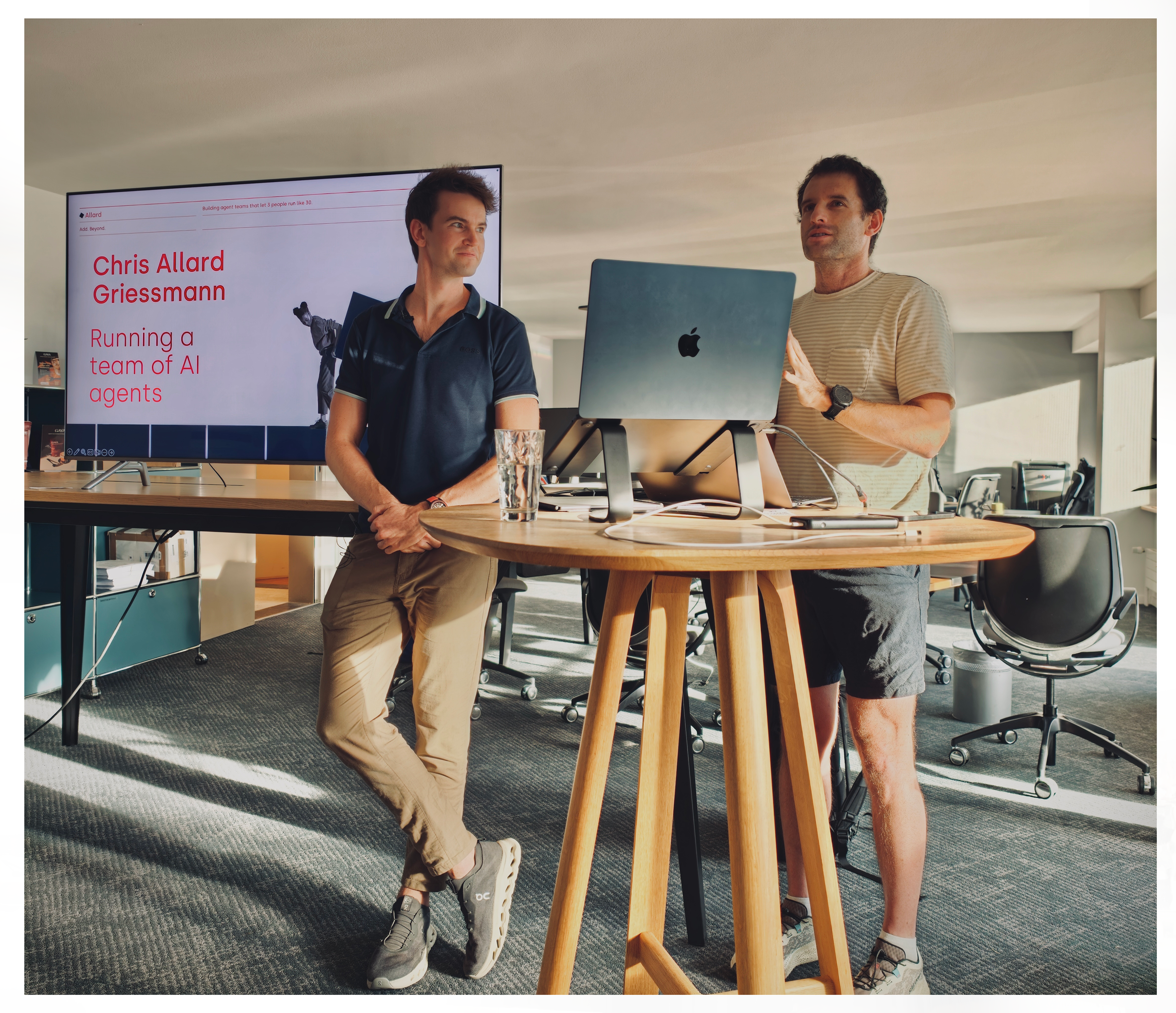 The room at Ship26 during Chris Griessmann's talk on running a team of AI agents