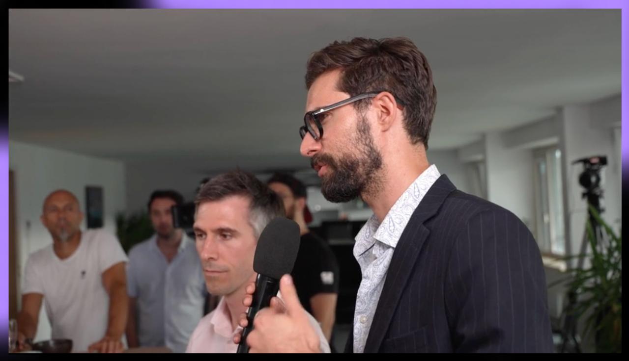 Paul-Emile putting a question to Abby